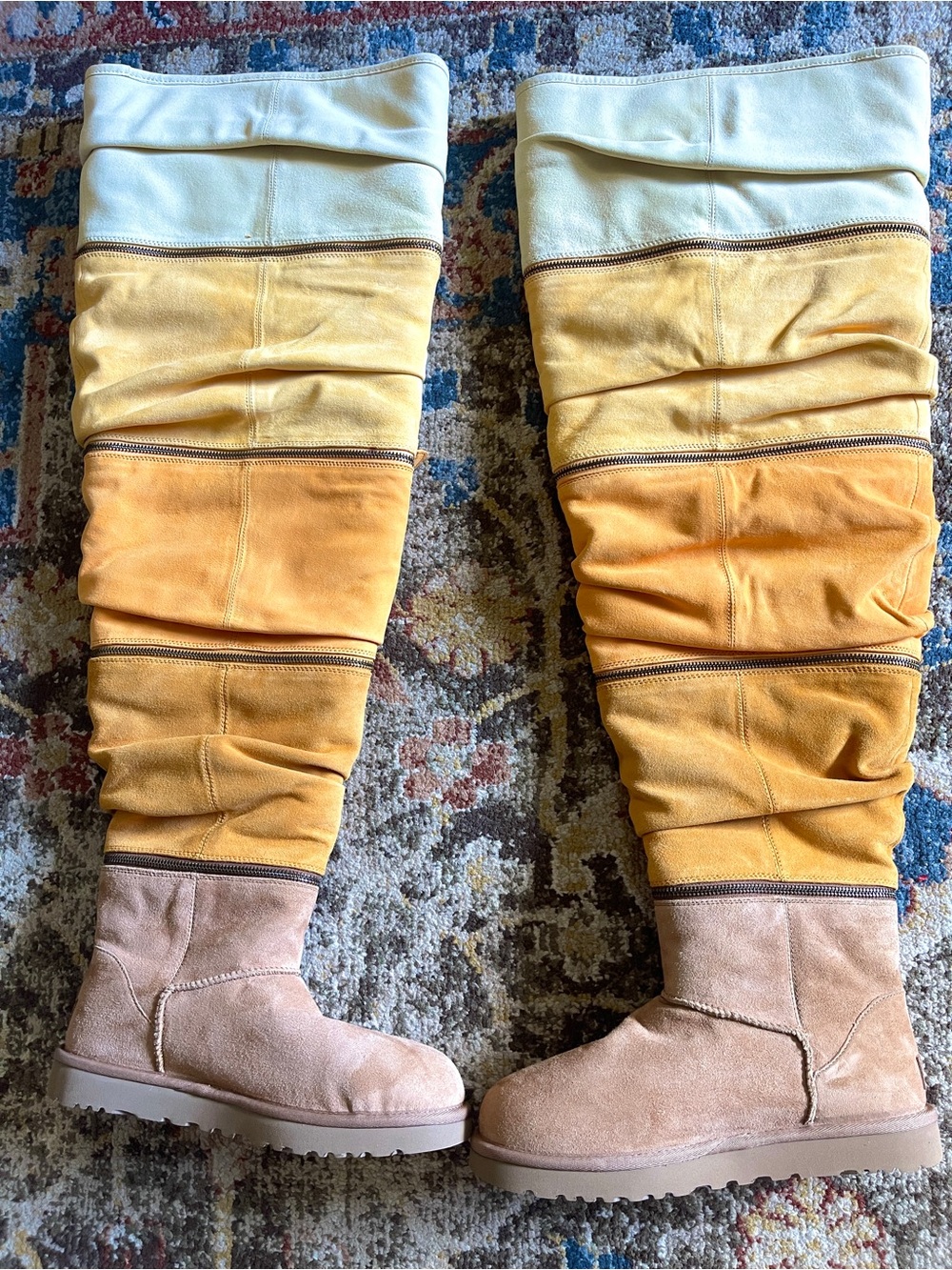 UGG Classic Ultra Ultra Tall Convertible Over The Knee Boots Chestnut Multi Sz 9 - Picture 6 of 12